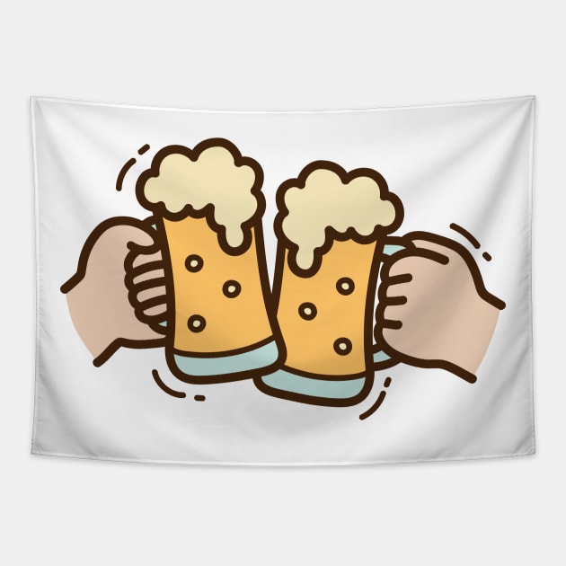 Happy beer day Tapestry by Visualism