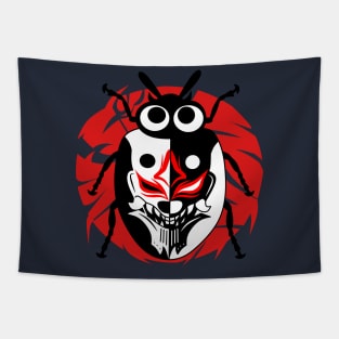 Devil beetle black Tapestry