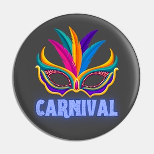 Festive carnival mask Pin