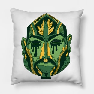 Forrest Green African Mask No 9 Pillow