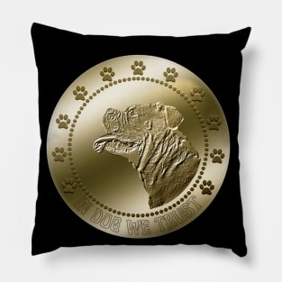 Mastiff Dog Coin Funny Currency Crypto Pillow