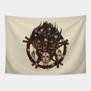 The Wild Moon Witch Witchcore Tapestry