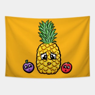 Pineapple is a Berry Cartoon Garden Tips Toons Tapestry