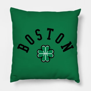 Boston Beantown Clover Basketball Fan T-Shirt: Show Your Pride for Boston & Hoops Pillow