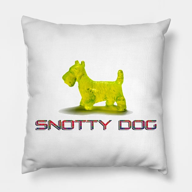 Snotty Dog Pillow by Engineroommedia