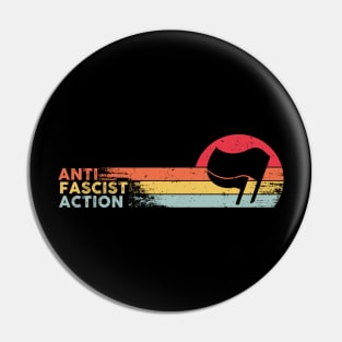 AntiFascist Action Vintage Retro Gift Pin