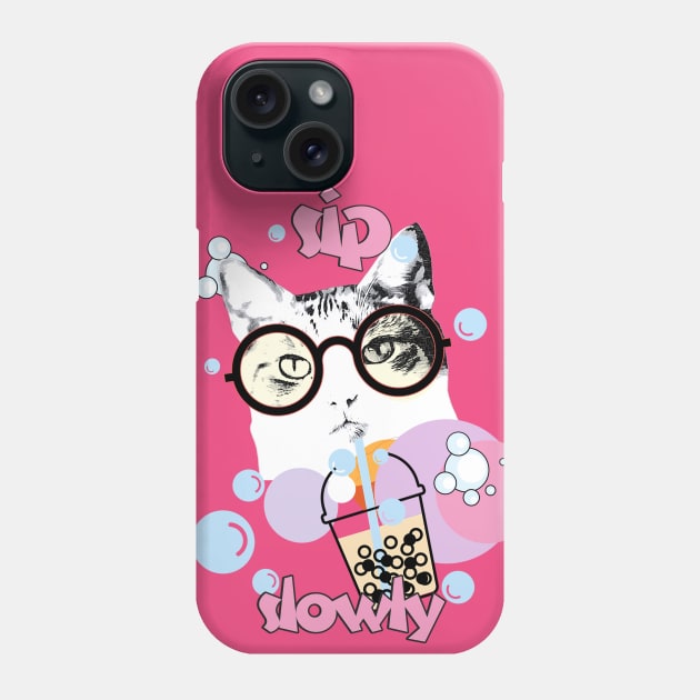 Boba Cat Lover Phone Case by BeDazzleMe