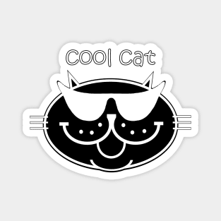 COOL CAT 2 - Black Cat Magnet