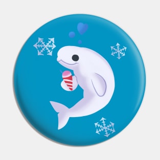 Beluga and Snow Cone Pin