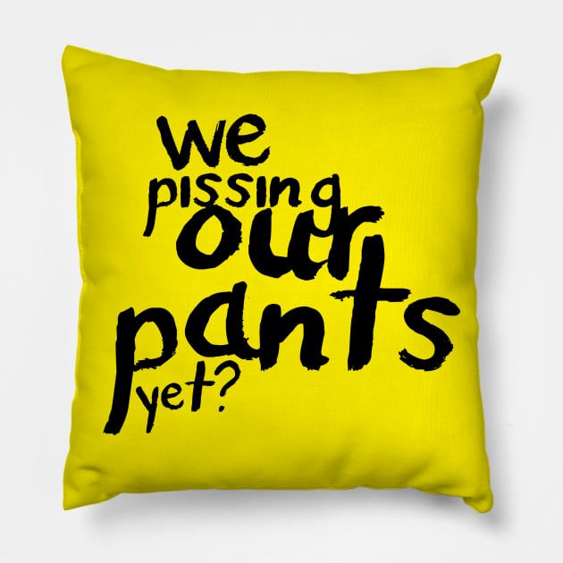 Pee Pee Pants City Pillow by ChrisPierreArt