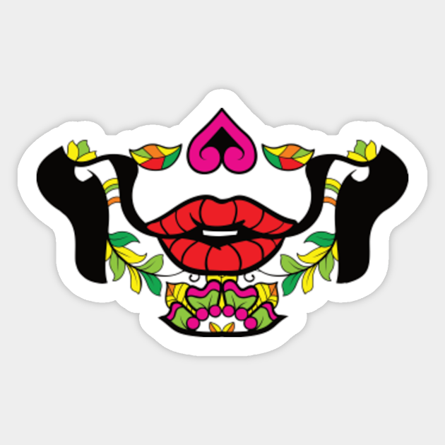 Mexican Calavera Mask Face Mask Gift La Catrina Mask Sticker Teepublic It's been ages since i last decorated a mask o,: teepublic