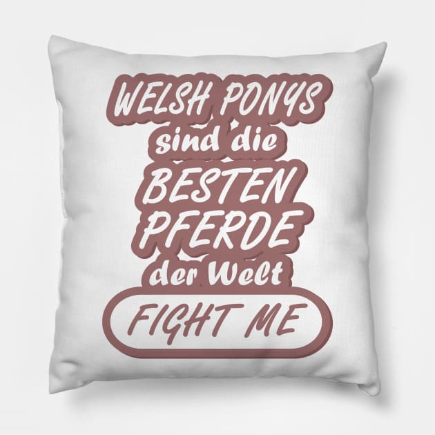 Welsh Pony Girls Women Trotting Horse Pillow by FindYourFavouriteDesign