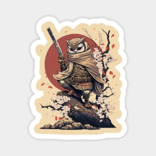 Owl Ninja Warrior Japanese Anime Magnet