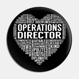 Operations Director Heart Pin