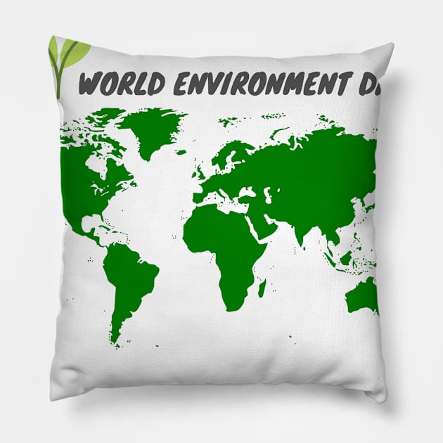 world environment day Pillow by Ingenious Creator