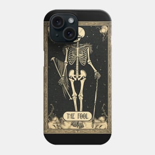 The Fool Skeleton Tarot Card Phone Case