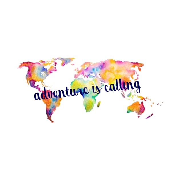 Adventure is Calling World Map by annmariestowe