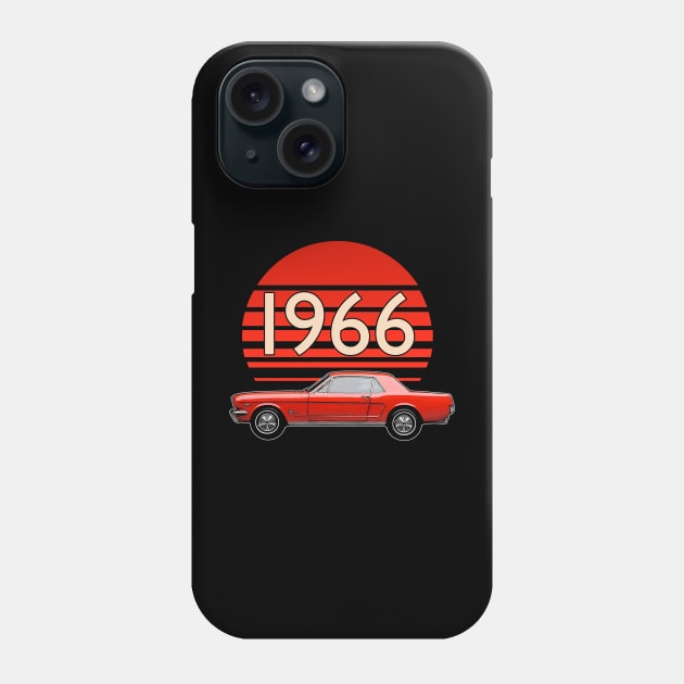 1966 Ford Mustang Coupe Phone Case by GAMAS Threads