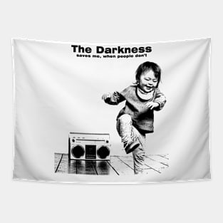 The Darkness Saves Me // pencil sketch Tapestry