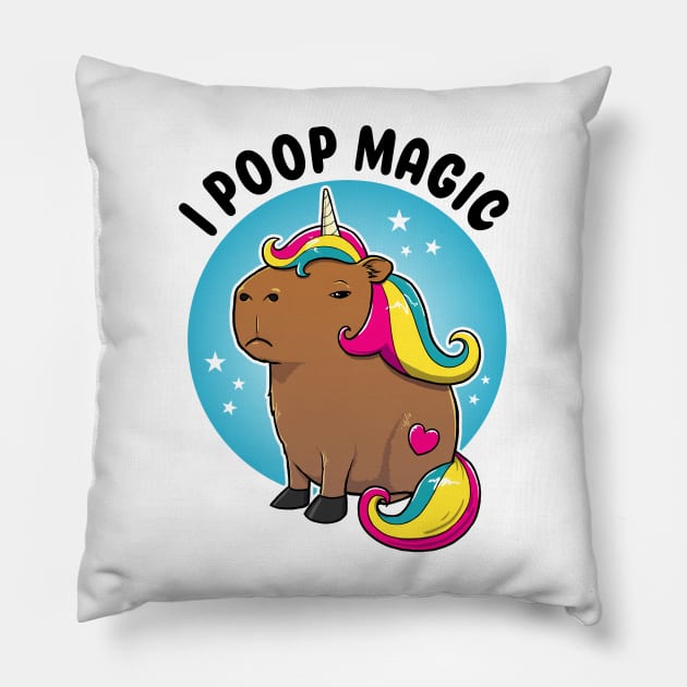 I poop magic Capybara Unicorn Pillow by capydays