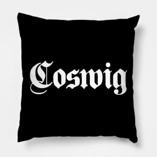 Coswig written with gothic font Pillow