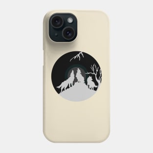 Vinyl Record - Howling wolfs Phone Case