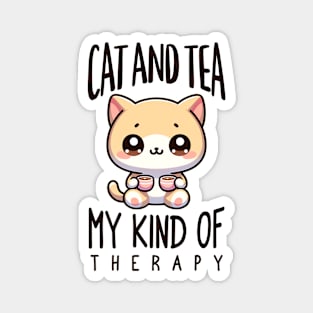 Cats & Tea My Therapy Magnet