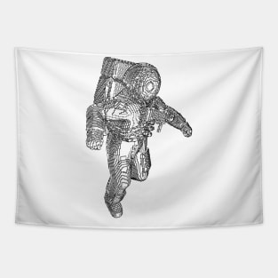 Astronaut voxel Tapestry