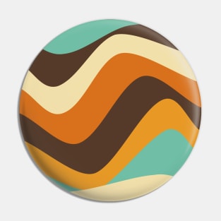 1970's style retro wave pattern Pin