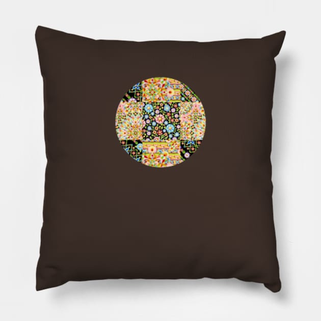 Crazy Crazy Patchwork Quilt Pillow by PatriciaSheaArt