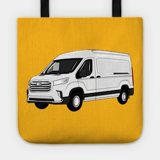 Delivery van cartoon illustration Tote