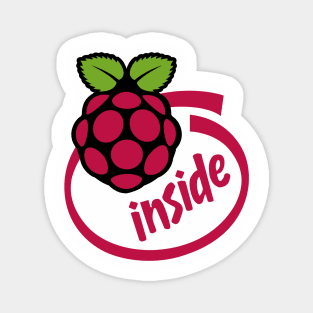 Raspberry Pi Retro Intel Mashup Logo Magnet