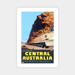 Go by train to Central Australia Vintage Poster Magnet