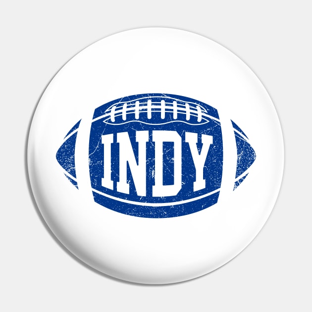 INDY Retro Football - White Pin by KFig21