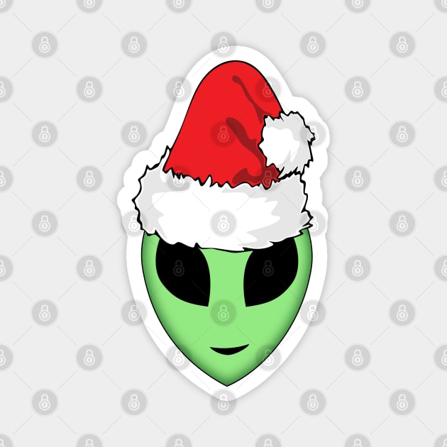 Friendly Alien Santa Magnet by snknjak