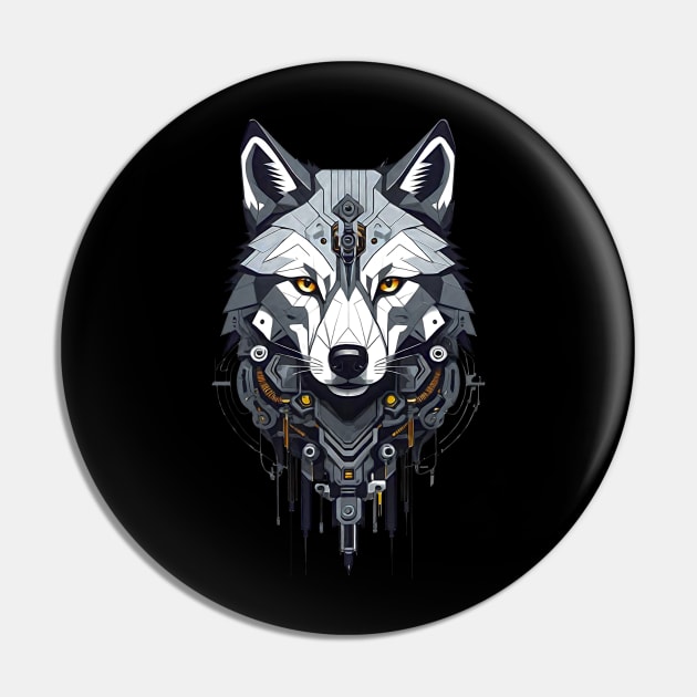 Abstract Cyber Wolf Pin by Voodoo Production