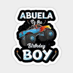 Abuela Of The Birthday Boy Monster Truck Bday Women Men Kids Magnet