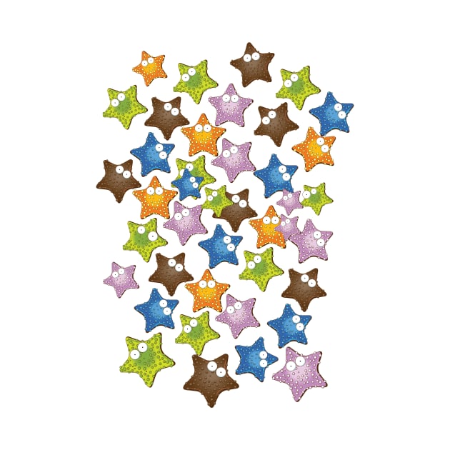 Starfish cartoon pattern by nickemporium1