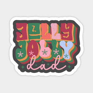 Jolly Dad Retro Christmas Magnet