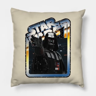 The Villain (black starfield, chrome border) Pillow