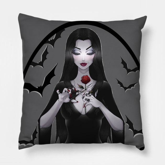 Morticia Addams Pillow by Monstrous1