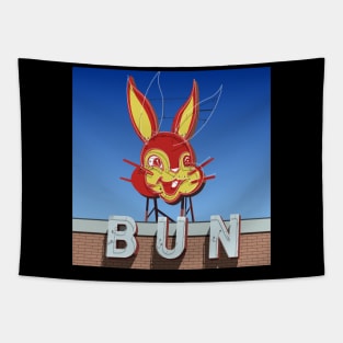 Bun sign with neon tubes Tapestry