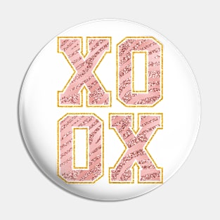 XOXO varsity letters pink glitter tiger print Pin