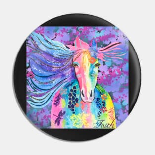 Whimsical Dream Horse Called Faith Pin