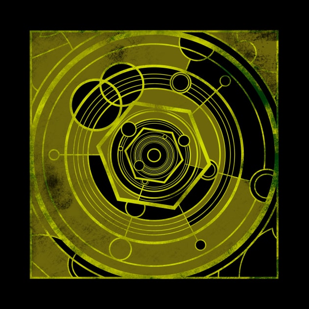 Weathered Clockwork - Yellow (Gallifreyan inspired) by Circulartz