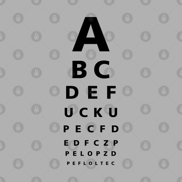 EYE TEST #1 (BLK FONT) by RickTurner