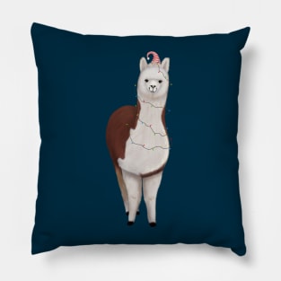 Alpaca ready for Christmas Pillow