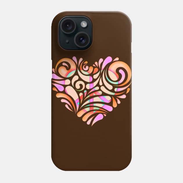 Peace and Love Heart Phone Case by AlondraHanley