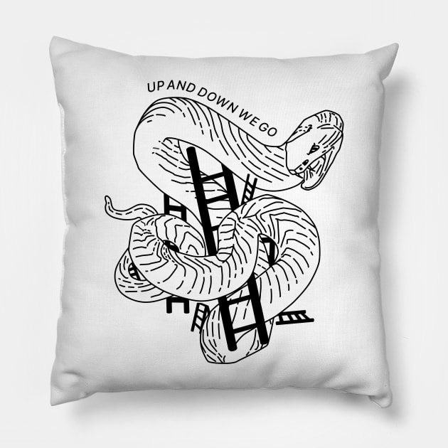 Snake and Ladders Pillow by mnstrs