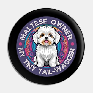 Maltese Dog Owner Pin